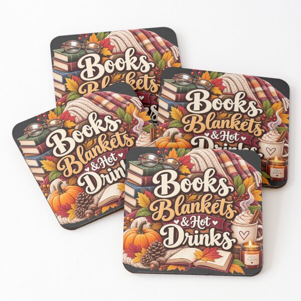 Item preview, Books Blankets & Hot Drinks – Cozy Autumn Book Lover Design designed and sold by astersgraphics.