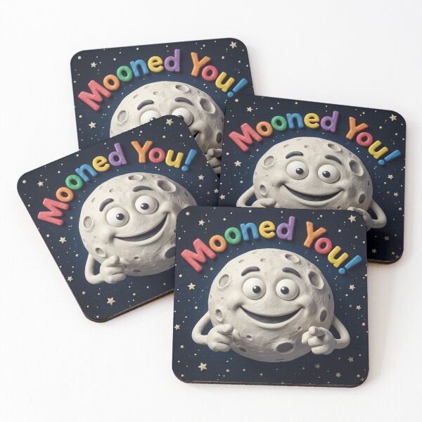 Item preview, Mooned You Funny Space Pun Cute Claymation Style designed and sold by Billys-Orbit.