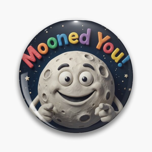 Item preview, Mooned You Funny Space Pun Cute Claymation Style designed and sold by Billys-Orbit.