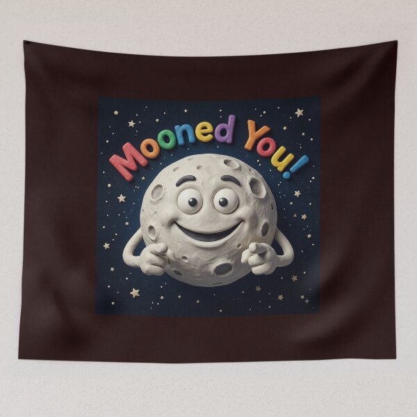 Item preview, Mooned You Funny Space Pun Cute Claymation Style designed and sold by Billys-Orbit.
