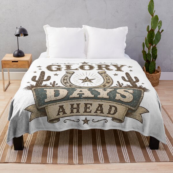 Item preview, Glory Days Ahead Western Cowboy Horseshoe Retro Country Design designed and sold by SoulThread Studio.