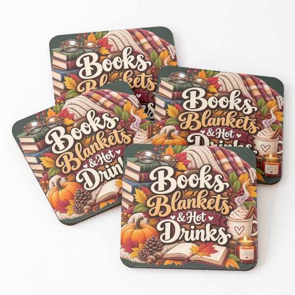 Item preview, Books Blankets & Hot Drinks – Cozy Autumn Book Lover Design designed and sold by astersgraphics.