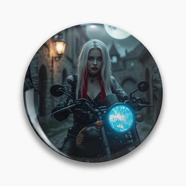 Artikelvorschau, Düstere Gothic-Vampir-Bikerin entworfen und verkauft von TheDarkWardrobe.