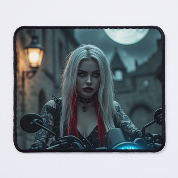 Item preview, Dark Goth Vampire Biker Girl designed and sold by TheDarkWardrobe.