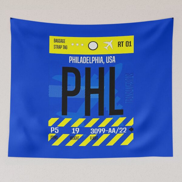 Item preview, Philadelphia (USA) Airport Baggage Poster designed and sold by Fine-Art-Hub.
