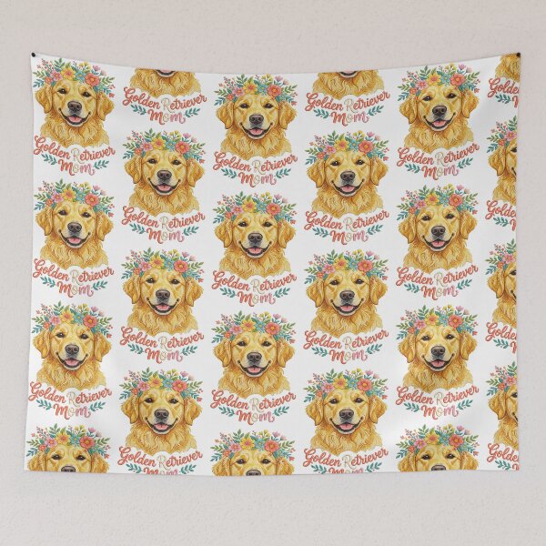 Item preview, Golden Retriever Mom Floral designed and sold by TeeARTHY.