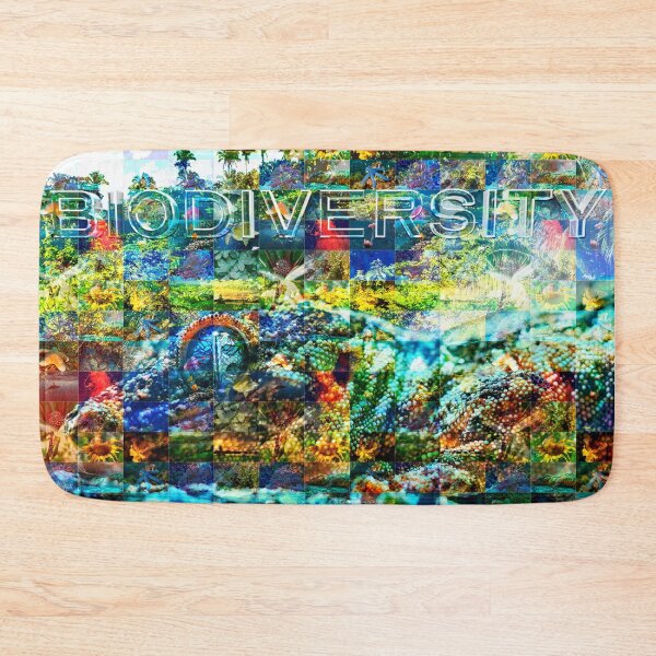 Item preview, Biodiversity — Vivid Mosaic Collage of Earth's Living World designed and sold by DONOSTIADESIGN.