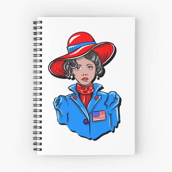 Item preview, Patriotic Vintage Woman Red Hat Blue Jacket American Flag Art designed and sold by Urban Muse And Sultry Hues.