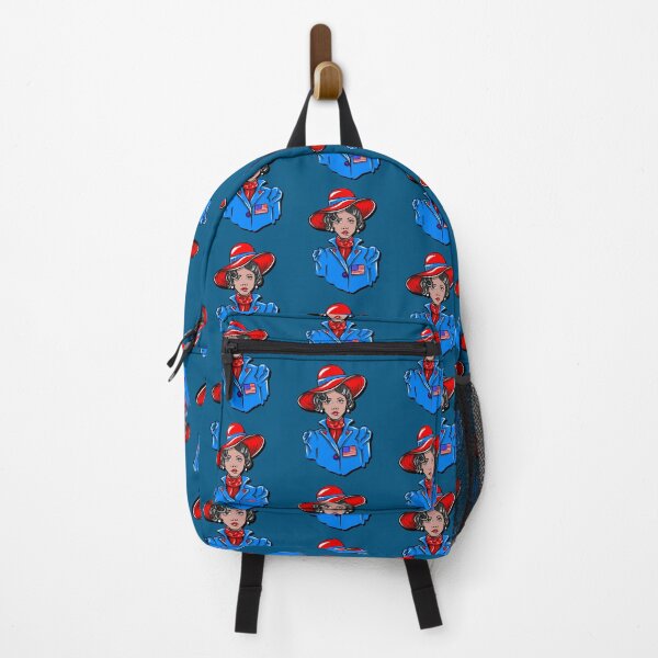 Item preview, Patriotic Vintage Woman Red Hat Blue Jacket American Flag Art designed and sold by Urban Muse And Sultry Hues.
