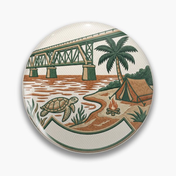 Item preview, Bahia Honda State Park Ranger Patch – Florida Keys Camping Vintage Scout Badge designed and sold by vivid-vibes-art.