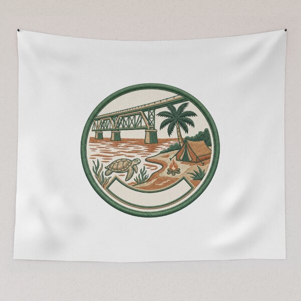 Item preview, Bahia Honda State Park Ranger Patch – Florida Keys Camping Vintage Scout Badge designed and sold by vivid-vibes-art.