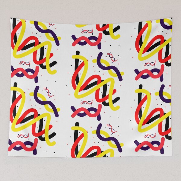Item preview, Abstract Biology & DNA Pathways - Colorful Pop Art Science designed and sold by The Nomadic Designs.