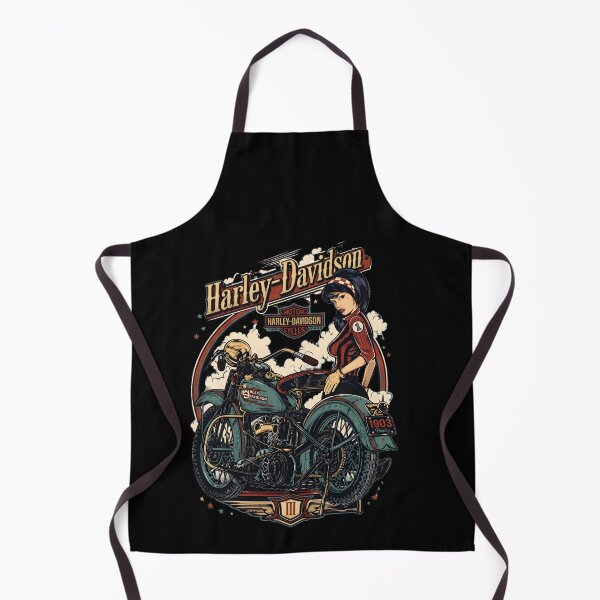 Item preview, Vintage Harley-Davidson Motorcycle with Pin-Up Girl Illustration designed and sold by interdesigner.