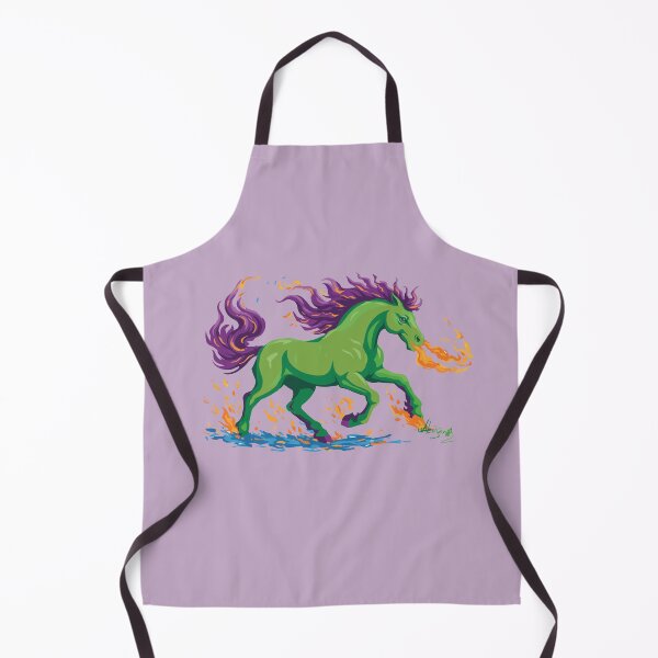 Item preview, Green Fire Horse, A stylized deeply green horse made of fire designed and sold by Mevissart.