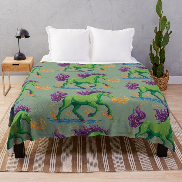 Item preview, Green Fire Horse, A stylized deeply green horse made of fire designed and sold by Mevissart.
