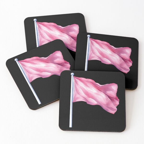 Item preview, Waving Pink Flag on Pole designed and sold by ilkansiturikman.