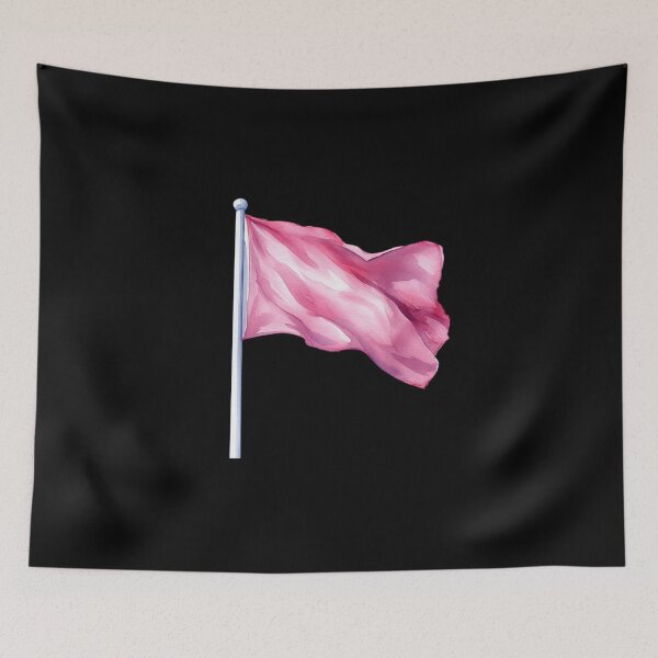 Item preview, Waving Pink Flag on Pole designed and sold by ilkansiturikman.
