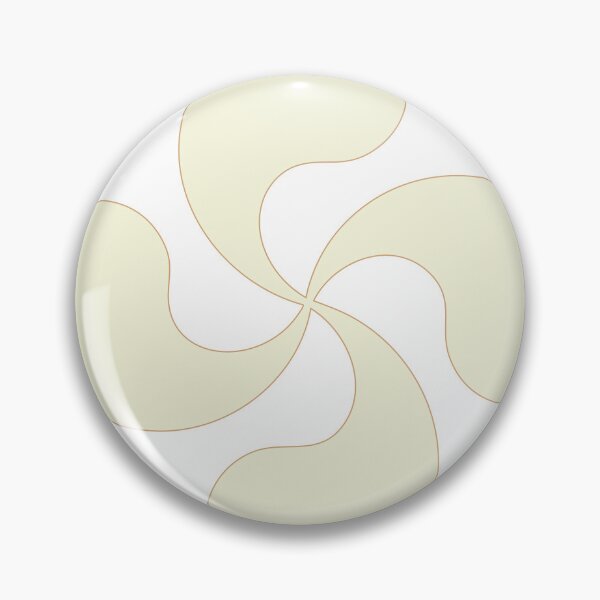 Item preview, Lauburu Cream Circle — Minimalist Basque Cross Soft Line Art designed and sold by DONOSTIADESIGN.