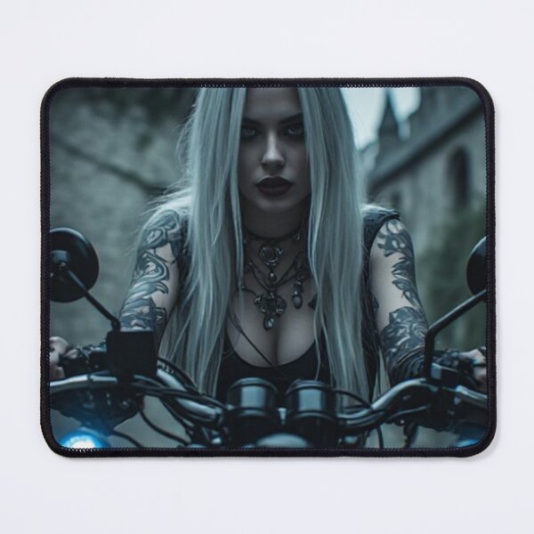 Item preview, Dark Goth Vampire Biker Girl designed and sold by TheDarkWardrobe.