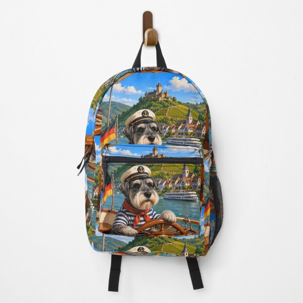 Item preview, Schnauzer sailing on the Rhine River. designed and sold by Nomad-Paws.