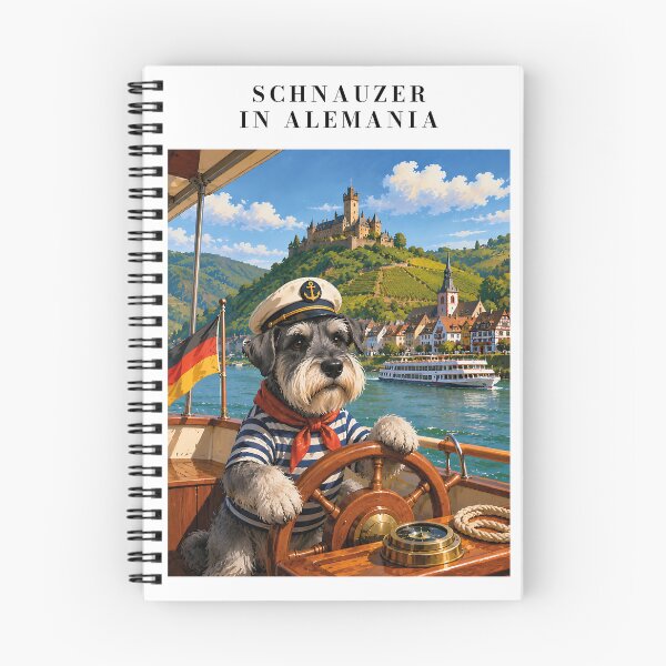 Item preview, Schnauzer sailing on the Rhine River. designed and sold by Nomad-Paws.