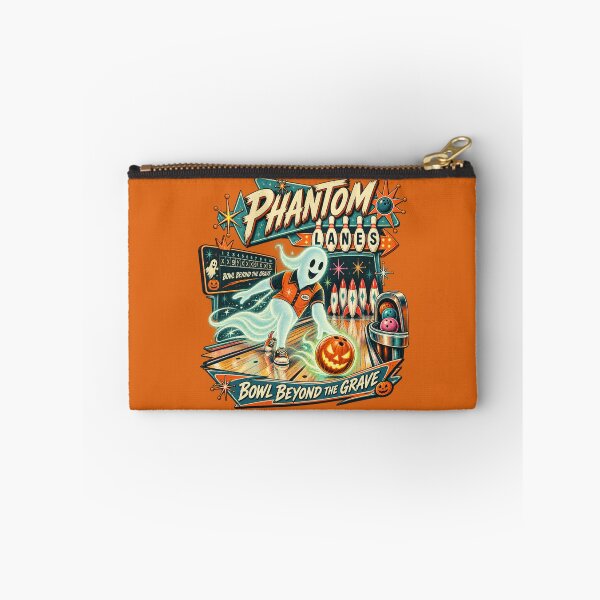 Item preview, Phantom Lanes Ghost Bowling Retro Halloween designed and sold by Normandy Road Heritage™ - Vintage Garage Art.