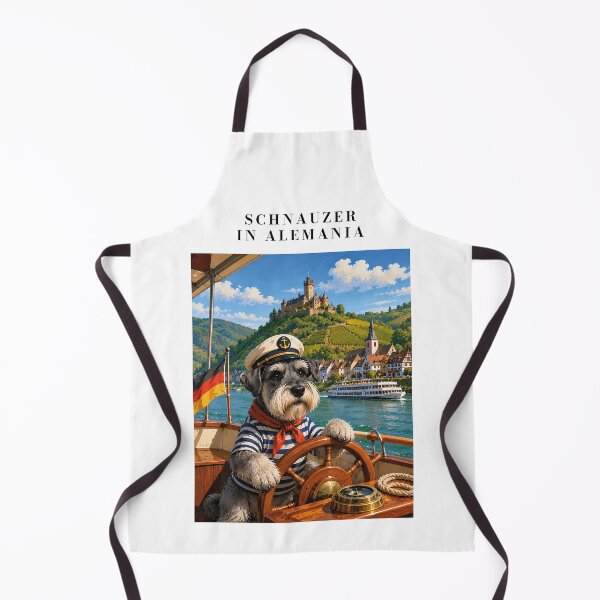 Item preview, Schnauzer sailing on the Rhine River. designed and sold by Nomad-Paws.
