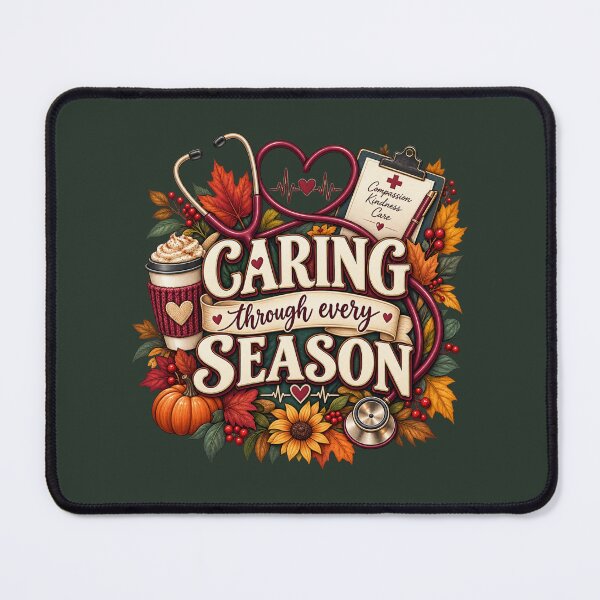 Item preview, Caring Through Every Season – Autumn Nurse Healthcare Design designed and sold by astersgraphics.