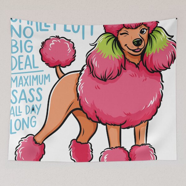 Item preview, Maximum Sass Pink Poodle Attitude designed and sold by beoldfashioned.