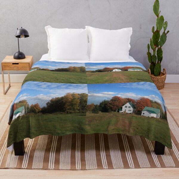 Item preview, farmhouse under blue sky, wild in the country  designed and sold by naturematters.