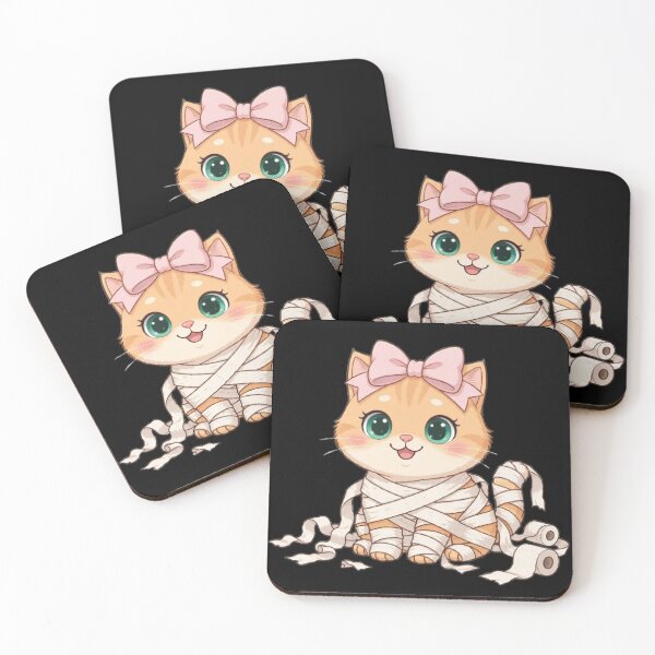 Item preview, Cute Mummy Cat With Pink Bow designed and sold by Moody Vibes Studio.