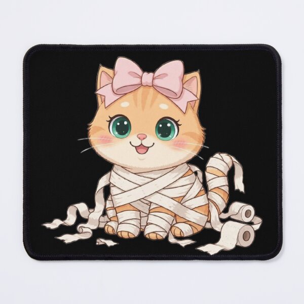 Item preview, Cute Mummy Cat With Pink Bow designed and sold by Moody Vibes Studio.