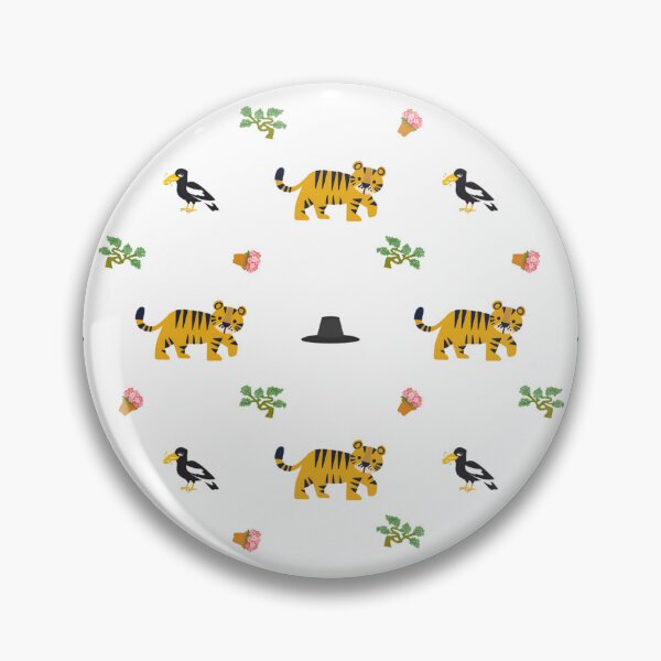 Item preview, Cute Korean Traditional Folk Art Tiger and Magpie Patter designed and sold by SuperCoolCool.