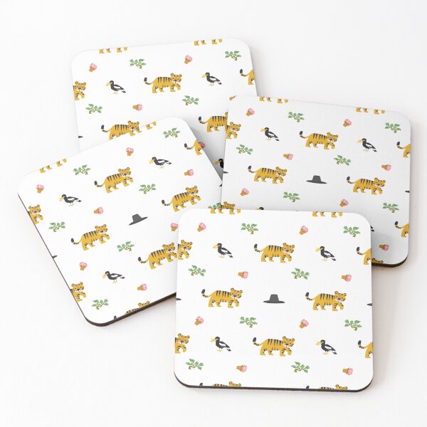 Item preview, Cute Korean Traditional Folk Art Tiger and Magpie Patter designed and sold by SuperCoolCool.