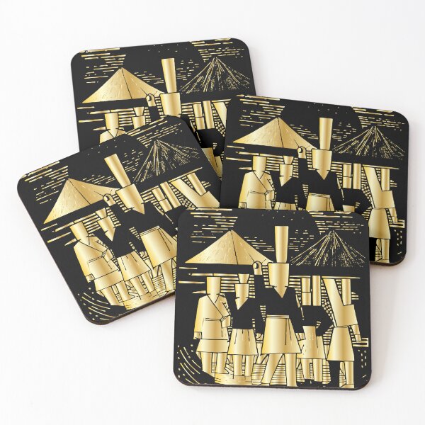 Item preview, Linocut Print " Gold Member" designed and sold by lembayung senja studio.