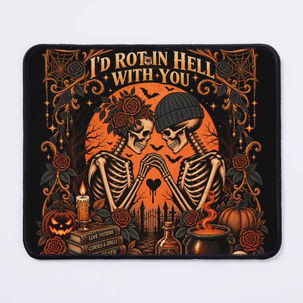 Item preview, I'd Rot in Hell With You Skeleton Couple designed and sold by LuvGlamGraphics.