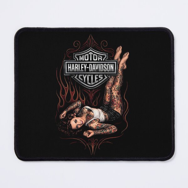 Item preview, Tattooed Pin-Up Girl with Harley-Davidson designed and sold by interdesigner.