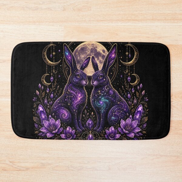 Item preview, Cosmic Hares of the Full Moon – Celestial Magic Art  designed and sold by CosmicFlora Studio.