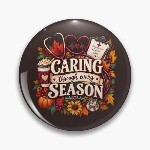 Item preview, Caring Through Every Season – Autumn Nurse Healthcare Design designed and sold by astersgraphics.