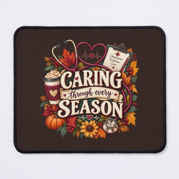 Item preview, Caring Through Every Season – Autumn Nurse Healthcare Design designed and sold by astersgraphics.