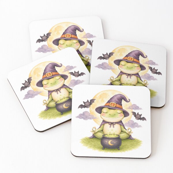 Item preview,  Halloween Lotus Tree Frog in a Witch’s Hat designed and sold by YogiAnimalArt.