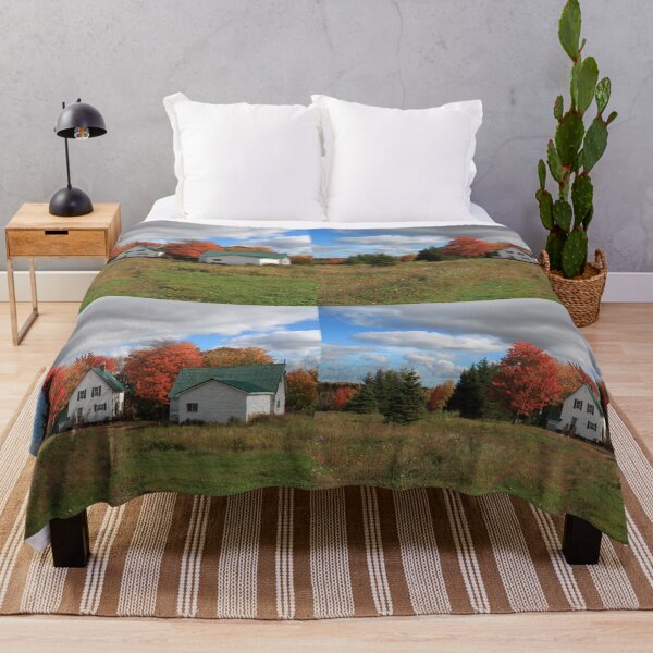 Item preview, Country home and barns in the fall colorful trees designed and sold by naturematters.