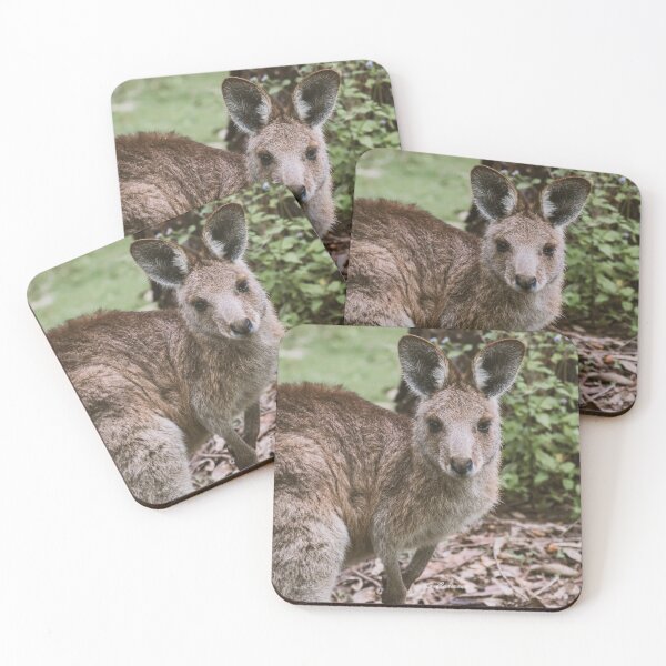 Item preview, Cute Australian Kangaroo Portrait Wildlife Fine Art designed and sold by AuraInkSC.
