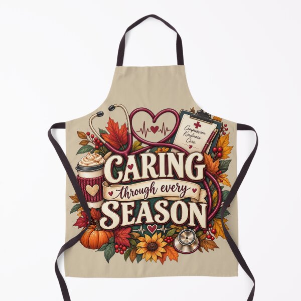 Item preview, Caring Through Every Season – Autumn Nurse Healthcare Design designed and sold by astersgraphics.