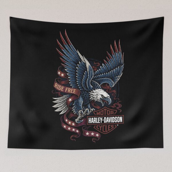 Item preview, American Eagle Ride Free Harley-Davidson Biker Emblem designed and sold by interdesigner.
