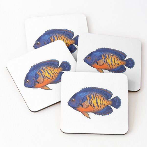 Item preview, Coral Beauty Angelfish Reef Aquarium Art designed and sold by KenworksDigital.