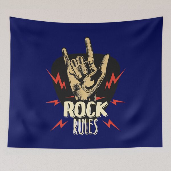Item preview, Rock Rules – Vintage Horns Hand Sign Guitar Pick Graphic designed and sold by heedooppod.