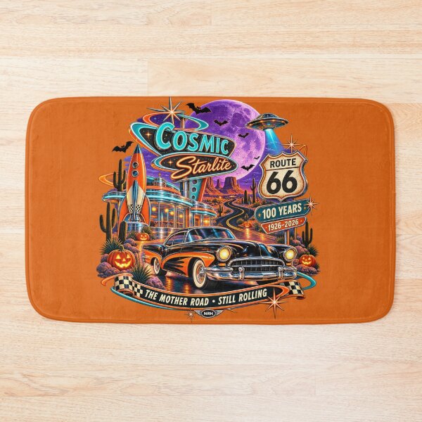 Item preview, Cosmic Starlite Route 66 Halloween Retro designed and sold by Normandy Road Heritage™ - Vintage Garage Art.