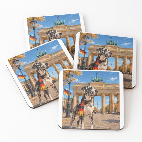 Item preview, Great Dane in front of the Brandenburg Gate. designed and sold by Nomad-Paws.