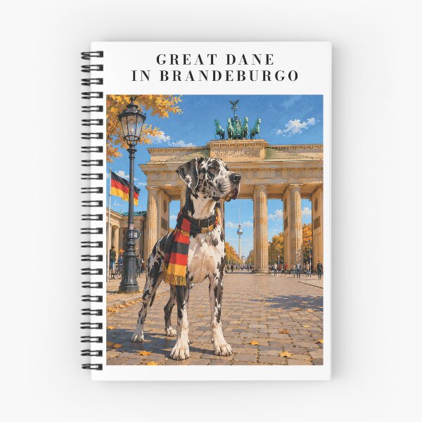 Item preview, Great Dane in front of the Brandenburg Gate. designed and sold by Nomad-Paws.